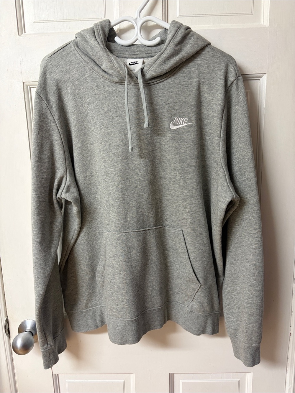 Nike swoosh logo grey unisex hoodie men’s size XL